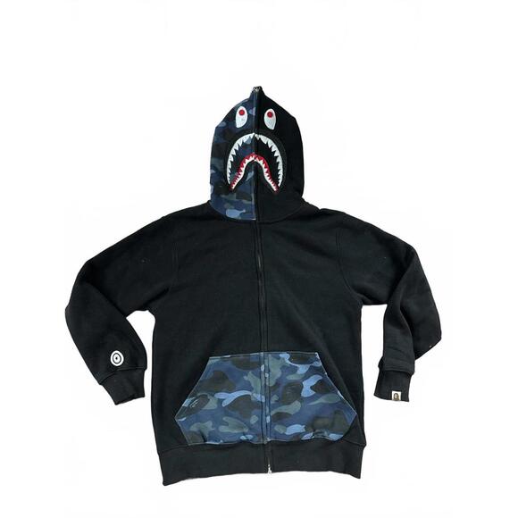 Unique Shark Hooded Zip-Up Sweatshirt - Picture 4 of 12